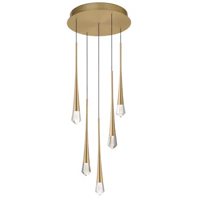 Et2 Pierce 5-light Led Pendant In Brown