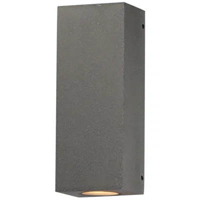 Et2 Pilar 13" High Greystone 2-light Led Outdoor Wall Sconce