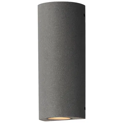 Et2 Pilar 13" High Greystone 2-light Led Outdoor Wall Sconce - Cylinde