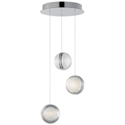 Et2 Pulse 11 3/4" Wide Polished Chrome 3-light Led Pendant
