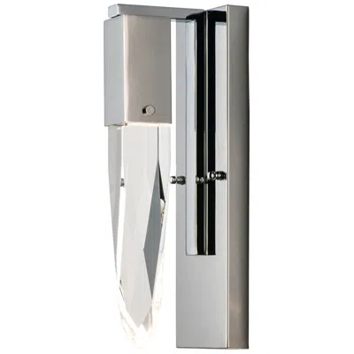 Et2 Quartz 14 1/2"h Polished Chrome Crystal Led Wall Sconce
