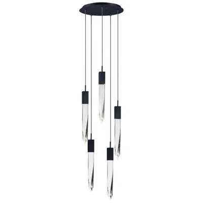 Et2 Quartz 15 3/4" Wide Black 5-light Led Pendant