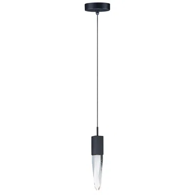 Et2 Quartz 4 3/4" Wide Black And Crystal Led Mini Pendant