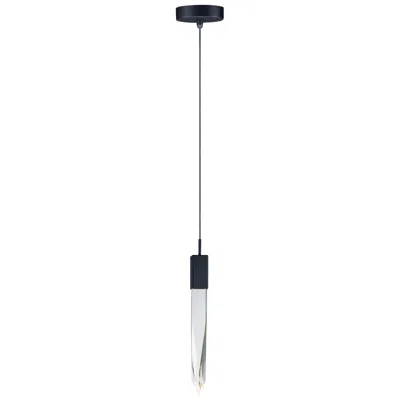 Et2 Quartz 4 3/4"w Black Led Mini Pendant W/ Clear Crystal