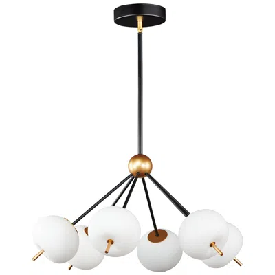 Et2 Quest 26 1/2" Wide Black And Gold 6-light Led Pendant