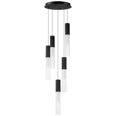 Et2 Reeds 13 3/4" Wide Black 5-light Led Pendant