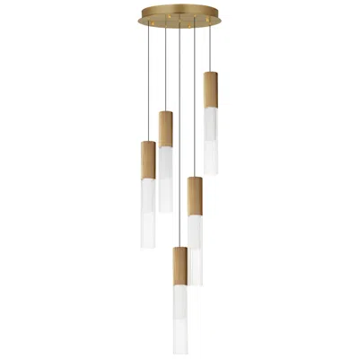 Et2 Reeds 5-light Led Pendant In Brown