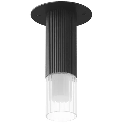 Et2 Reeds 8 1/2" High Black Led Flush Mount