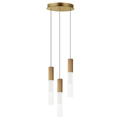 Et2 Reeds-multi-light Pendant In Gold