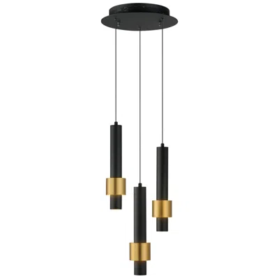 Et2 Reveal 11" Wide Matte Black 3-light Led Mini Pendant