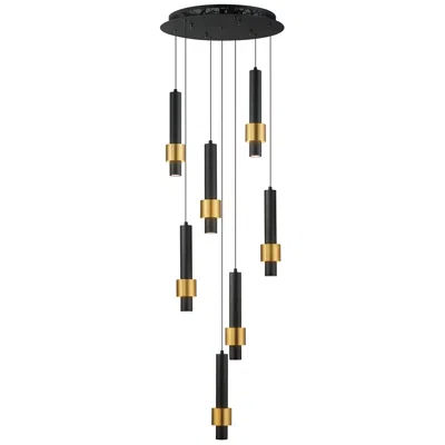 Et2 Reveal 18" Wide Black And Gold Led Multi-light Pendant