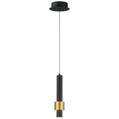 Et2 Reveal 2 3/4" Wide Matte Black And Gold Led Mini Pendant