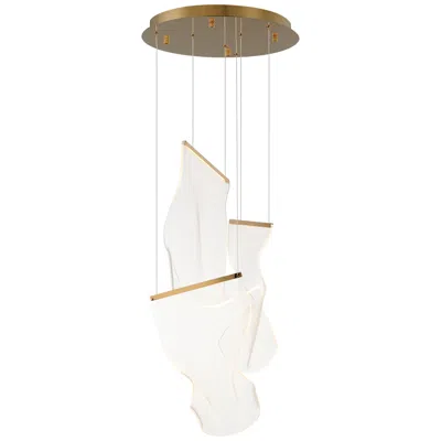 Et2 Rinkle 15 3/4" French Gold 3-light Led Multi Pendant