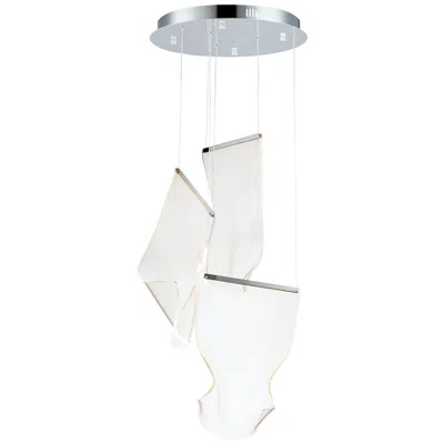 Et2 Rinkle 15 3/4"w Polished Chrome Led Multi-light Pendant