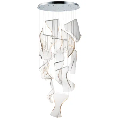 Et2 Rinkle 27 1/2" Polished Nickel Led Modern Multi-light Pendant