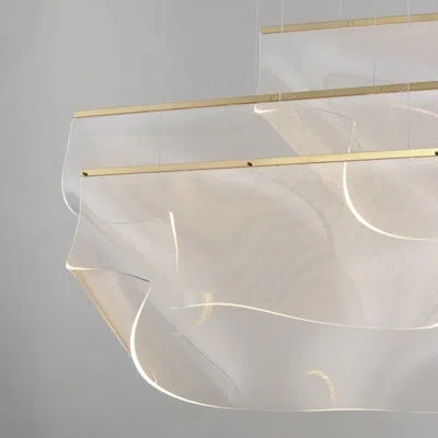 Et2 Rinkle 3 - Light Remove Unique/statement  Led Pendant In French Gold