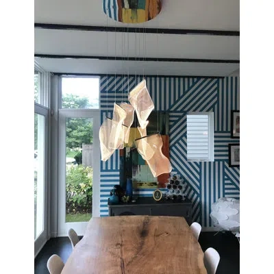 Et2 Rinkle 6-light 21.5" Wide Pendant Light In Polished Chrome