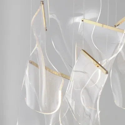 Et2 Rinkle-multi-light Pendant In French Gold
