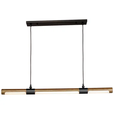 Et2 Rollo 40"w Antique Pecan And Black Led Linear Pendant
