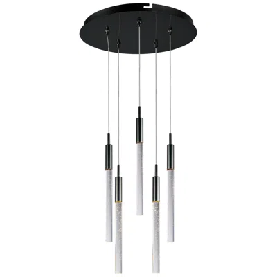 Et2 Scepter 13" Wide Black Chrome 5-light Led Pendant