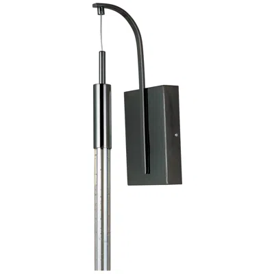 Et2 Scepter 19" High Black Chrome Led Wall Sconce