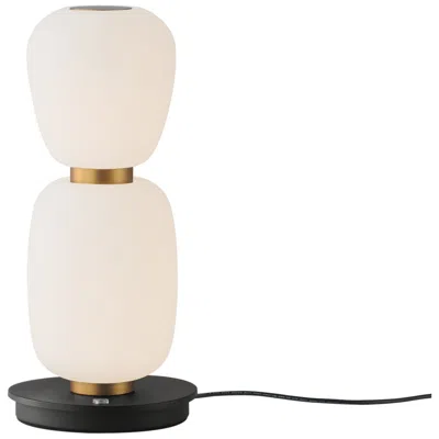 Et2 Soji 13" Black/gold Double Stack Portable Lamp