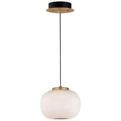 Et2 Soji 9" Wide Satin White Glass Modern Led Mini Pendant Light