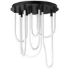 Et2 Soleil 20" Black 7-light Led Rd Flush Mount