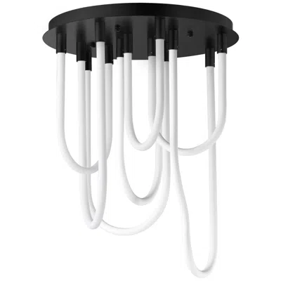Et2 Soleil 20" Black 7-light Led Rd Flush Mount