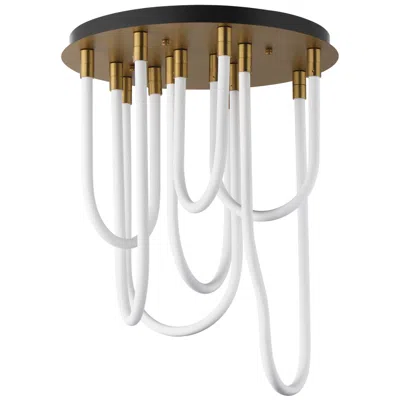 Et2 Soleil 20" Natural Aged Brass 7-light Led Rd Flush Mount