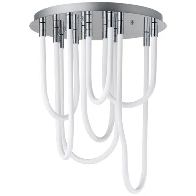 Et2 Soleil 20" Polished Chrome 7-light Led Rd Flush Mount