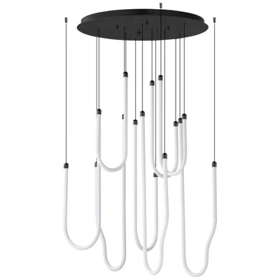 Et2 Soleil 35 1/2" Black 8-light Led Pendant