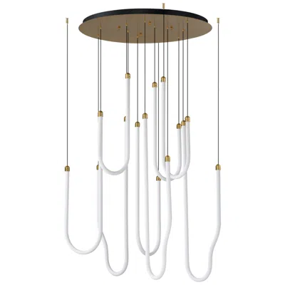 Et2 Soleil 35 1/2" Natural Aged Brass 8-light Led Pendant