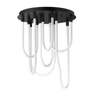 Et2 Soleil-flush Mount Chandelier In Black