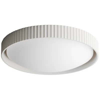 Et2 Souffle 22" Chaulk White Led Flush Mount In Gray