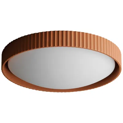 Et2 Souffle 22" Terra Cotta Led Flush Mount In Brown