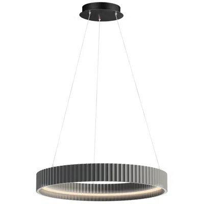 Et2 Souffle 25" Gray Led Ring Pendant