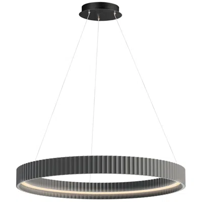 Et2 Souffle 33" Gray Led Ring Pendant