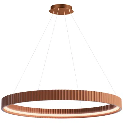 Et2 Souffle 41" Terra Cotta Led Ring Pendant In Brown