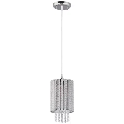 Et2 Spiral Collection 6" Wide Modern Chrome And Crystal Mini Pendant