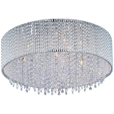 Et2 Spiral Polished Chrome 16 3/4" Wide Flush Mount Light