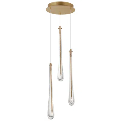 Et2 Stillo 10" Wide Gold Led Multi Light Pendant