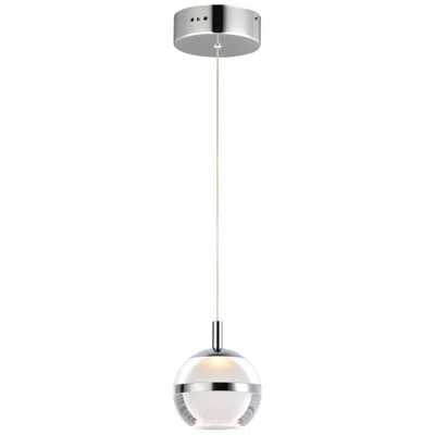Et2 Swank 4 1/2" Wide Polished Chrome Modern Led Mini Pendant
