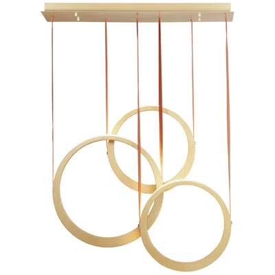 Et2 Tether 3-light Led Pendant In Brown