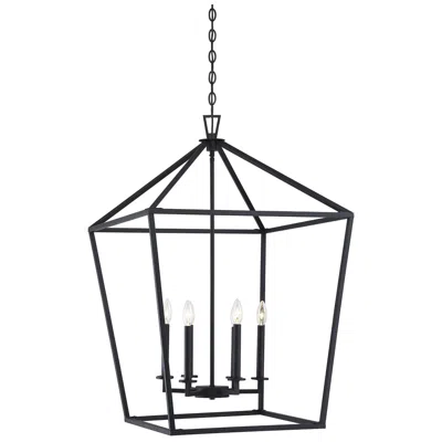 Et2 Townsend 24" Wide Matte Black 6-light Pendant Light
