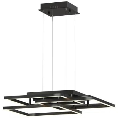 Et2 Traverse 31" Wide Black Geometric Led Pendant Light