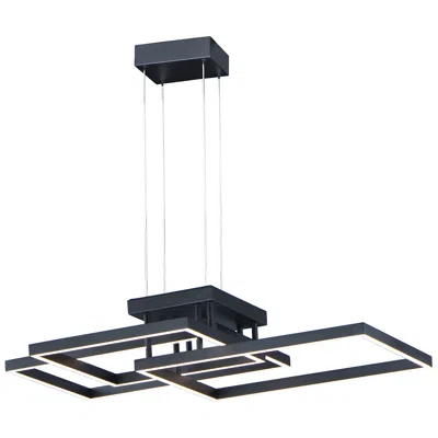 Et2 Traverse Led 35 1/2" Wide Black Geometric Led Pendant Light