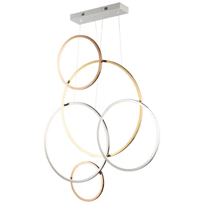 Et2 Union 39 1/2" Wide Multi-plated Led 5-light Pendant