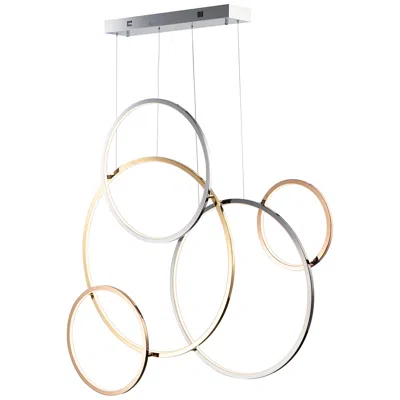 Et2 Union 46 3/4"w 5-light Multi-plated Led Island Pendant