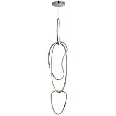 Et2 Unity 12 1/2" Wide Black Chrome Vertical Led Pendant